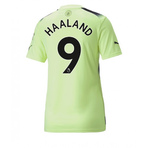 Fotbalové Dres Manchester City Erling Haaland #9 Dámské Alternativní 2022-23 Krátký Rukáv